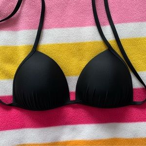 Aerie black push-up bikini top